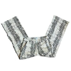 PTCL Snake Skin Print Zipper pocket Wide Leg Pants